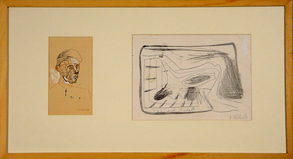 2 Blätter: Heil und Zufall, 1986; Portrait, 1986