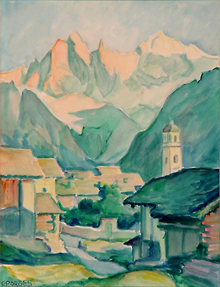 Soglio mit Bondasca Gruppe