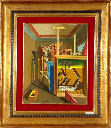 Interno metafisico con officina, 1951