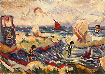 Badefreuden an der See, um 1914