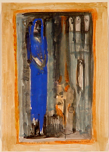 André Thomkins, blau du alb, 1958