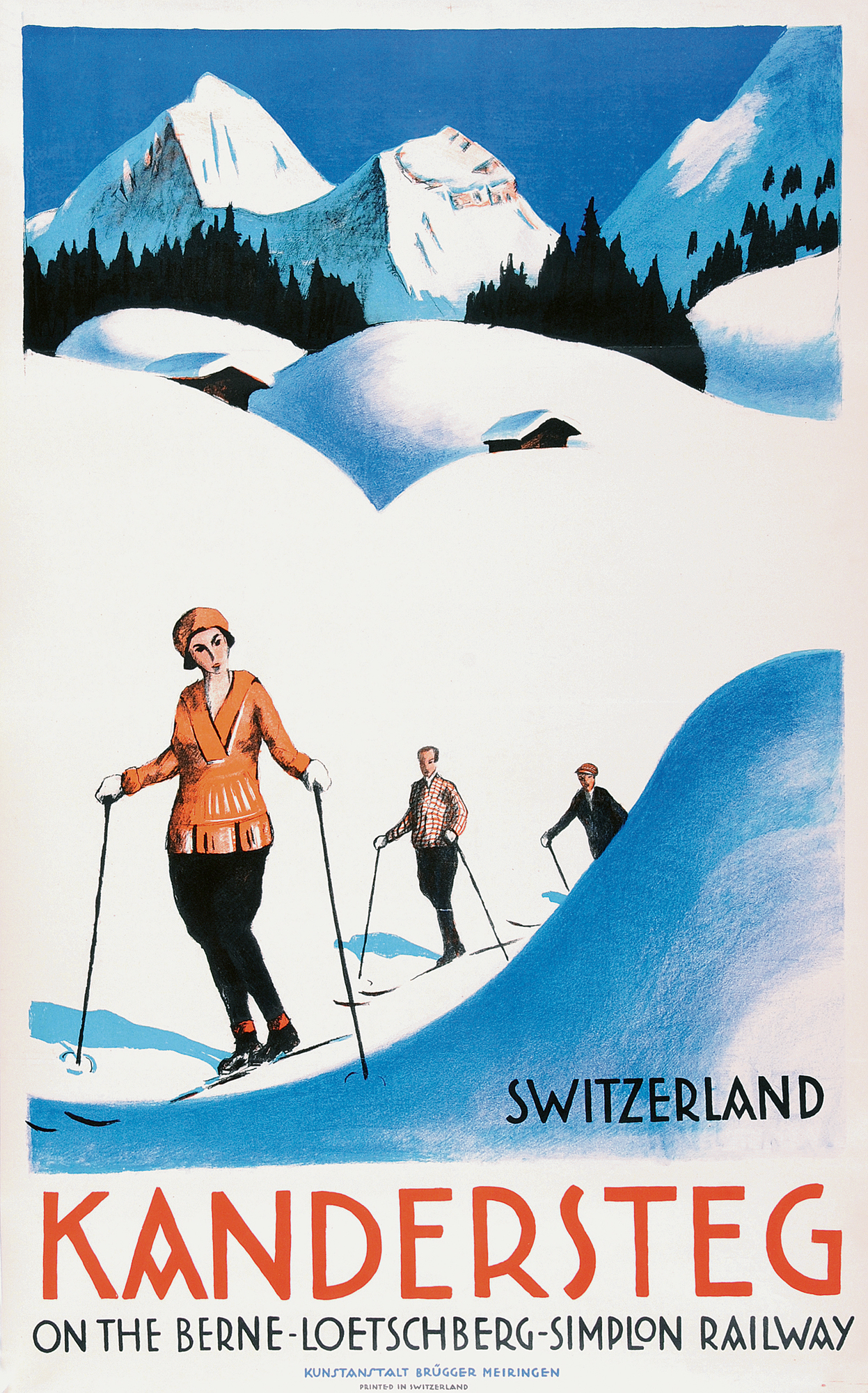 20. Jh. Anonym, Kandersteg - On the Berne-Loetschberg-Simplon Railway