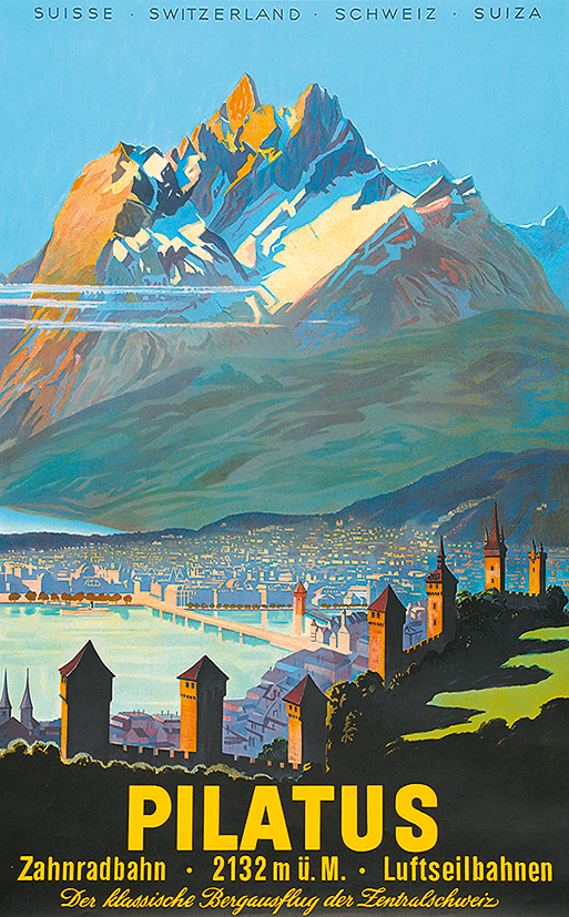 Otto Betschmann, Pilatus Zahnradbahn - 2132 m.ü.M. Luftseilbahnen