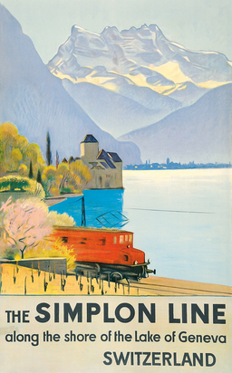 The Simplon Line - along the shore of the Lake of Geneva, Switzerland