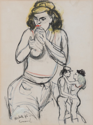 Frau mit Zigarette