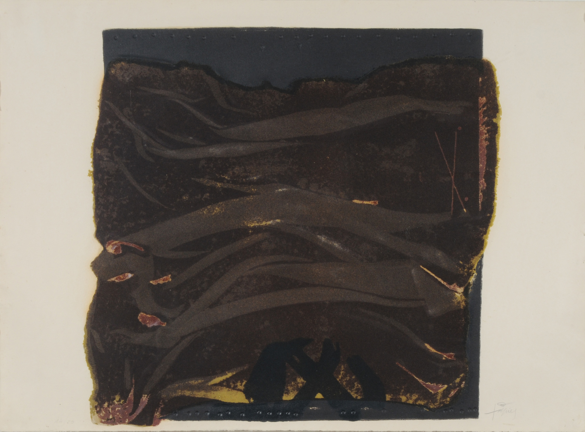 Antoni Tàpies, 2 Blätter: Ohne Titel, 1962; Ohne Titel
