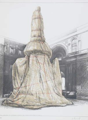 2 Blätter: Wrapped Monument to Leonardo, Project for Piazza della Scala, Milano
