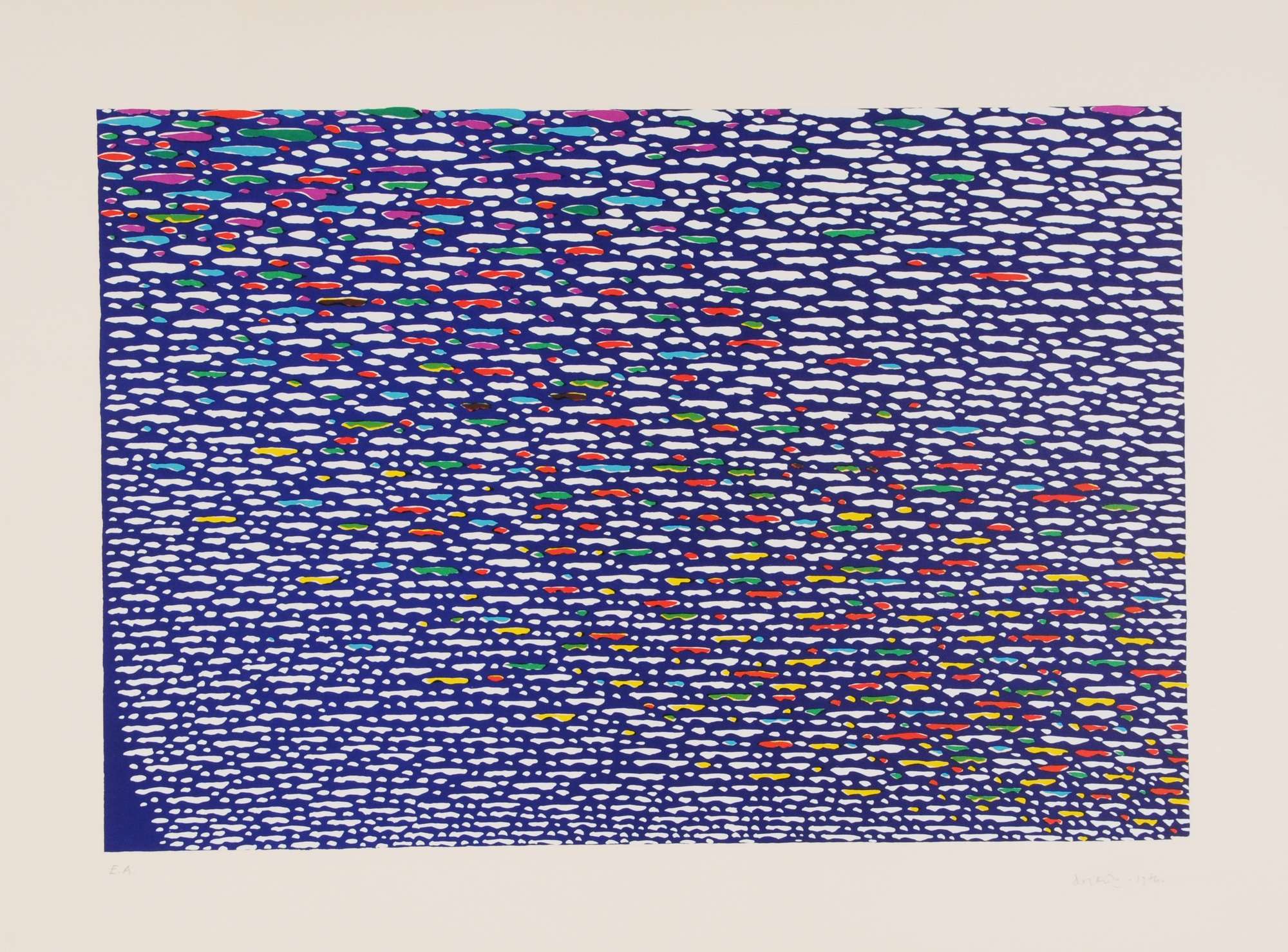 Piero Dorazio, 4 Blätter: Senza titolo, 1966; Senza titolo, 1976; Senza titolo, 1978; Senza titolo