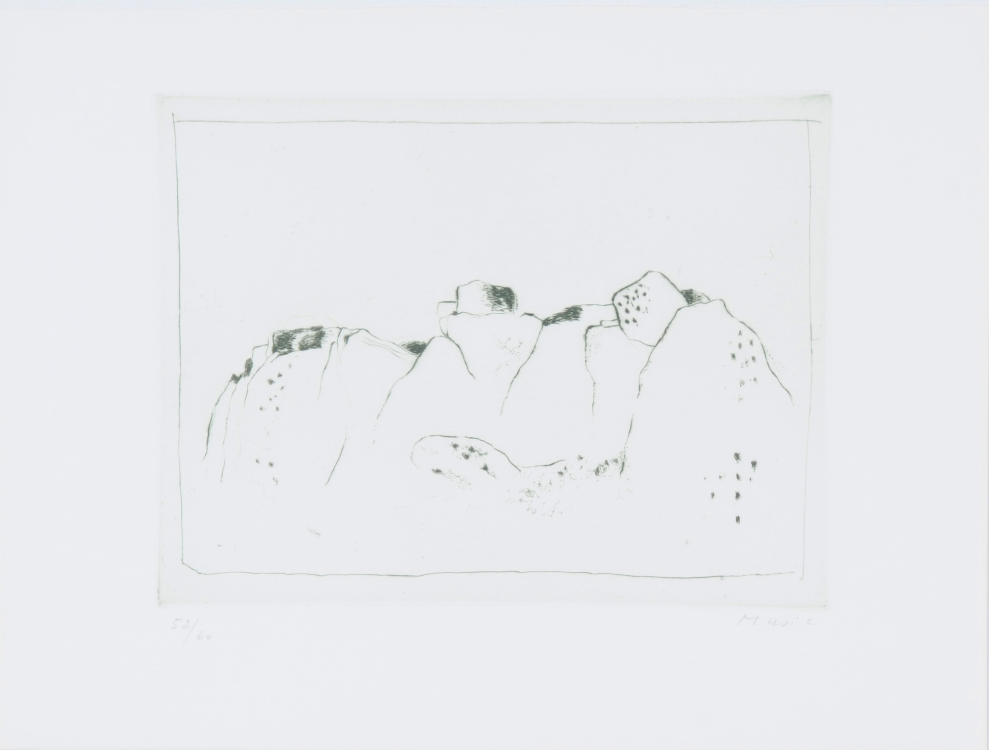 Zoran Music, Sheet (Green) from "Procession des monts"