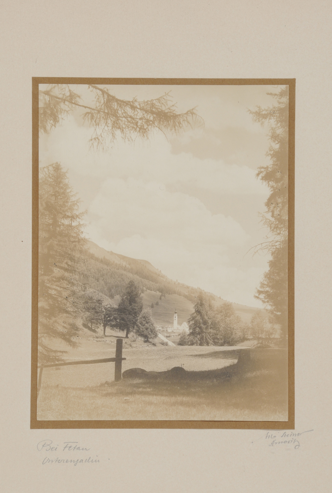 Albert Steiner, 2 photographs: Bei Fetan Unterengadin; Frau mit Reh