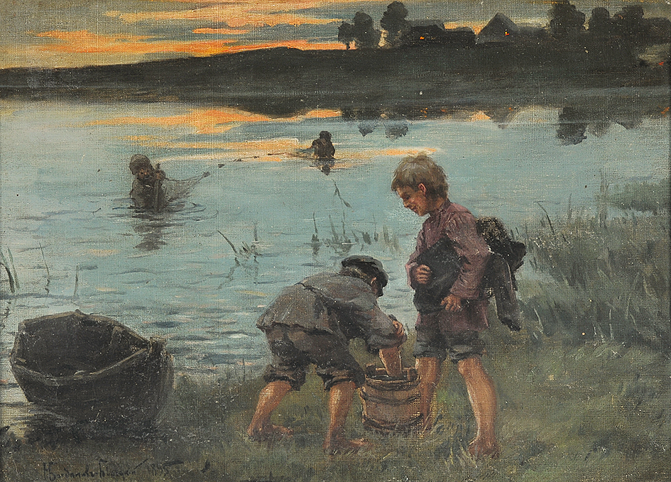 Nikolaj Petrovich Bogdanov-Belsky, Fishing at the Lake