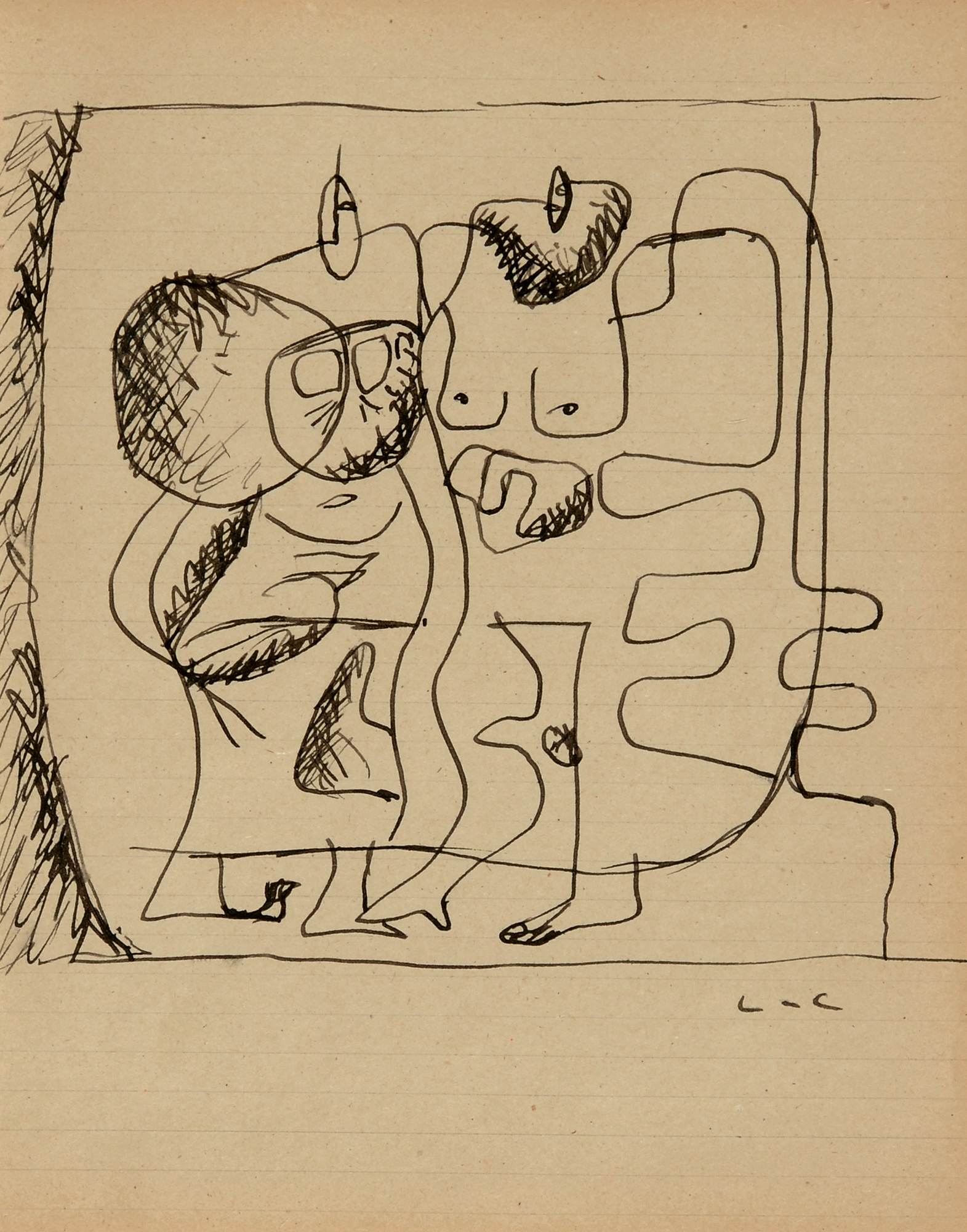Le Corbusier, Deux femmes nues debout