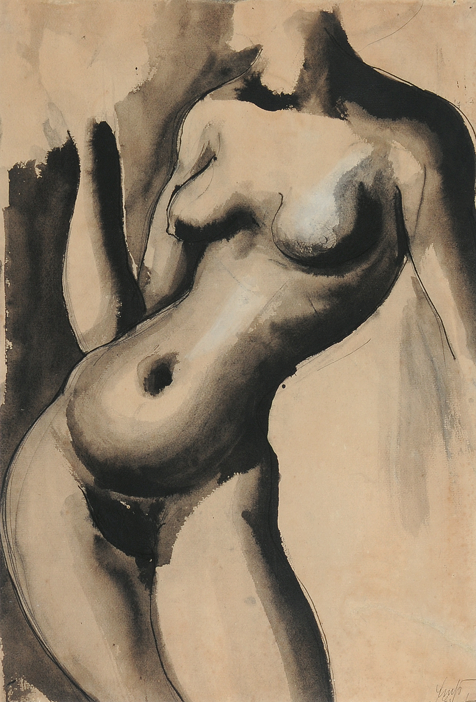 Ernst Fuchs, Recto/verso: Ohne Titel (Frauenbildnis nach Botticelli)