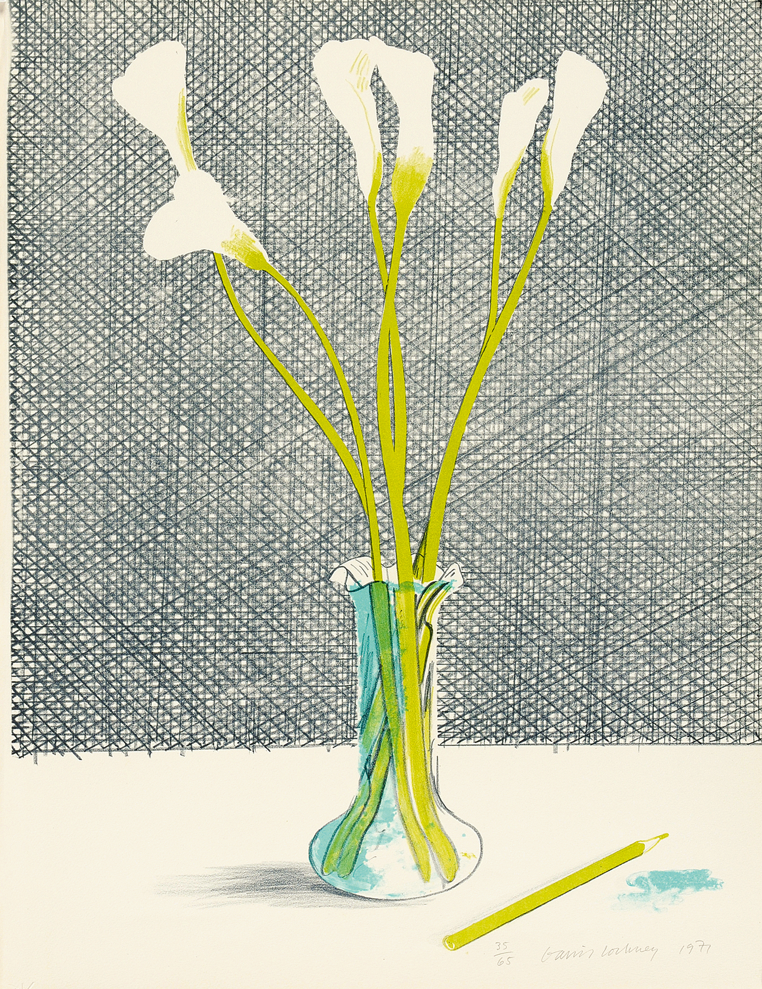 David Hockney, Lilies, aus "Europäische Graphik No. VII"