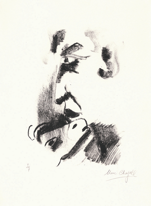 Profil d'homme à la chèvre
