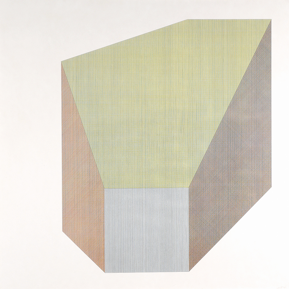 Sol LeWitt, Form Derived from a Cube with Lines in Four Directions & Four Colors