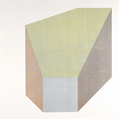 Form Derived from a Cube with Lines in Four Directions & Four Colors