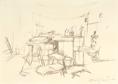 Sellette et tabourets dans l'atelier