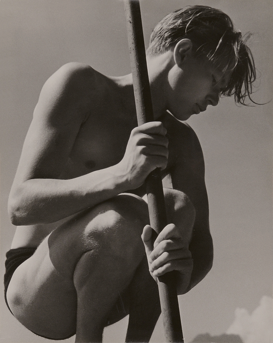 Herbert List, Ritti with Fishing Rod, Lake Lucerne