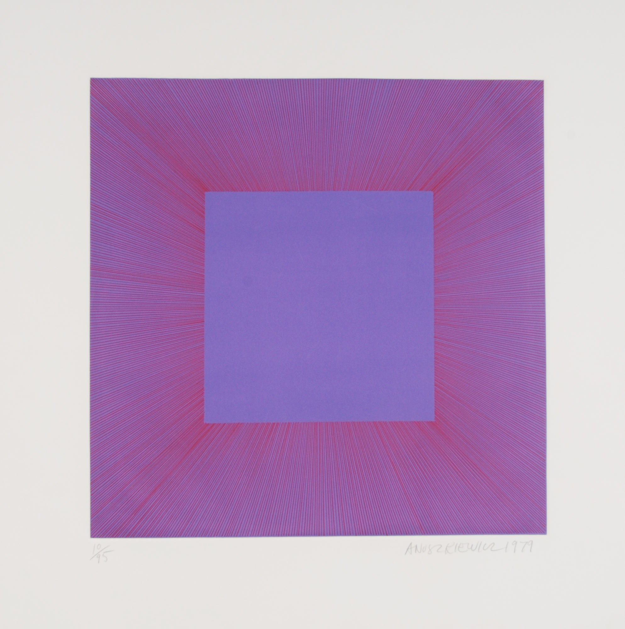 Richard Anuszkiewicz, Purple with Red, aus "Autumn Suite"