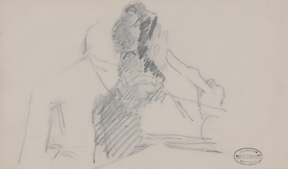 Deux personnages, l'un de dos
