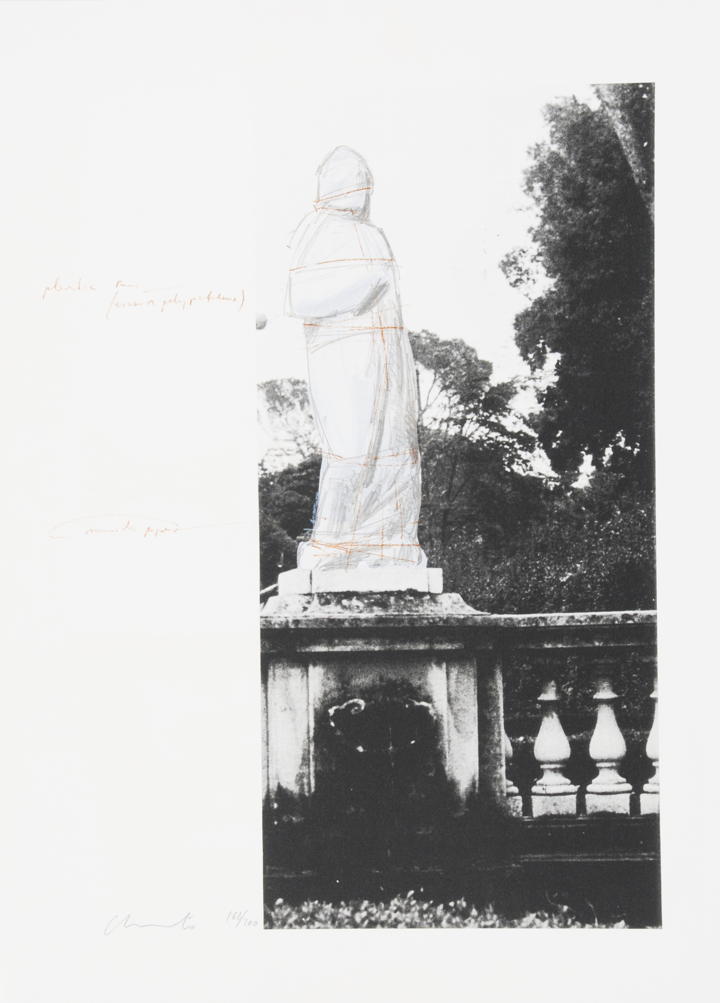 Christo, Wrapped Venus, Project for Villa Borghese, Rome