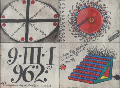 3 drawings: Hortus conclusus