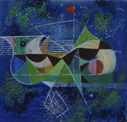 3 Bilder: Fahrzeug, 1948; Ohne Titel, 1948; Ohne Titel, 1949