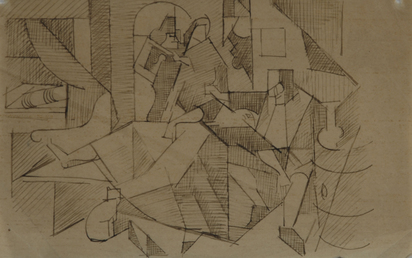 2 Blätter: Composition Cubiste