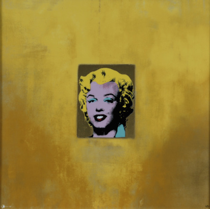Wandbild Marilyn gold