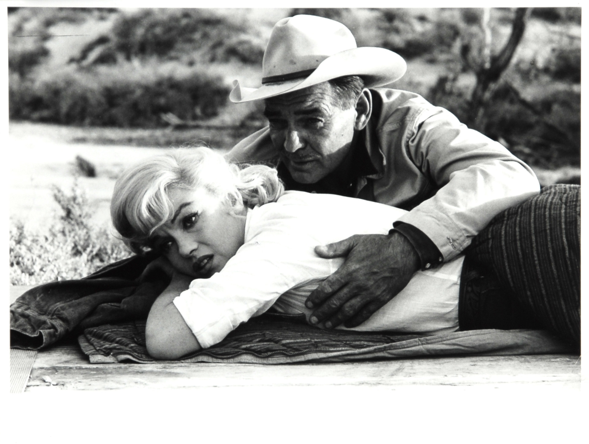 Ernst Haas, Marilyn Monroe und Clark Gable am Set von "The Misfits", Nevada