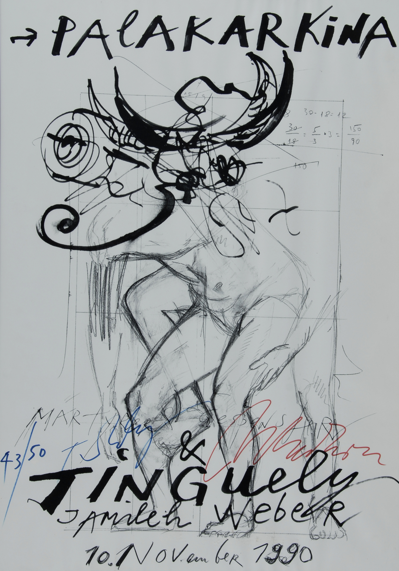 Jean Tinguely, Poster. Jean Tinguely, Galerie Jamileh Weber
