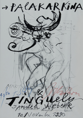 Plakat. Jean Tinguely, Galerie Jamileh Weber