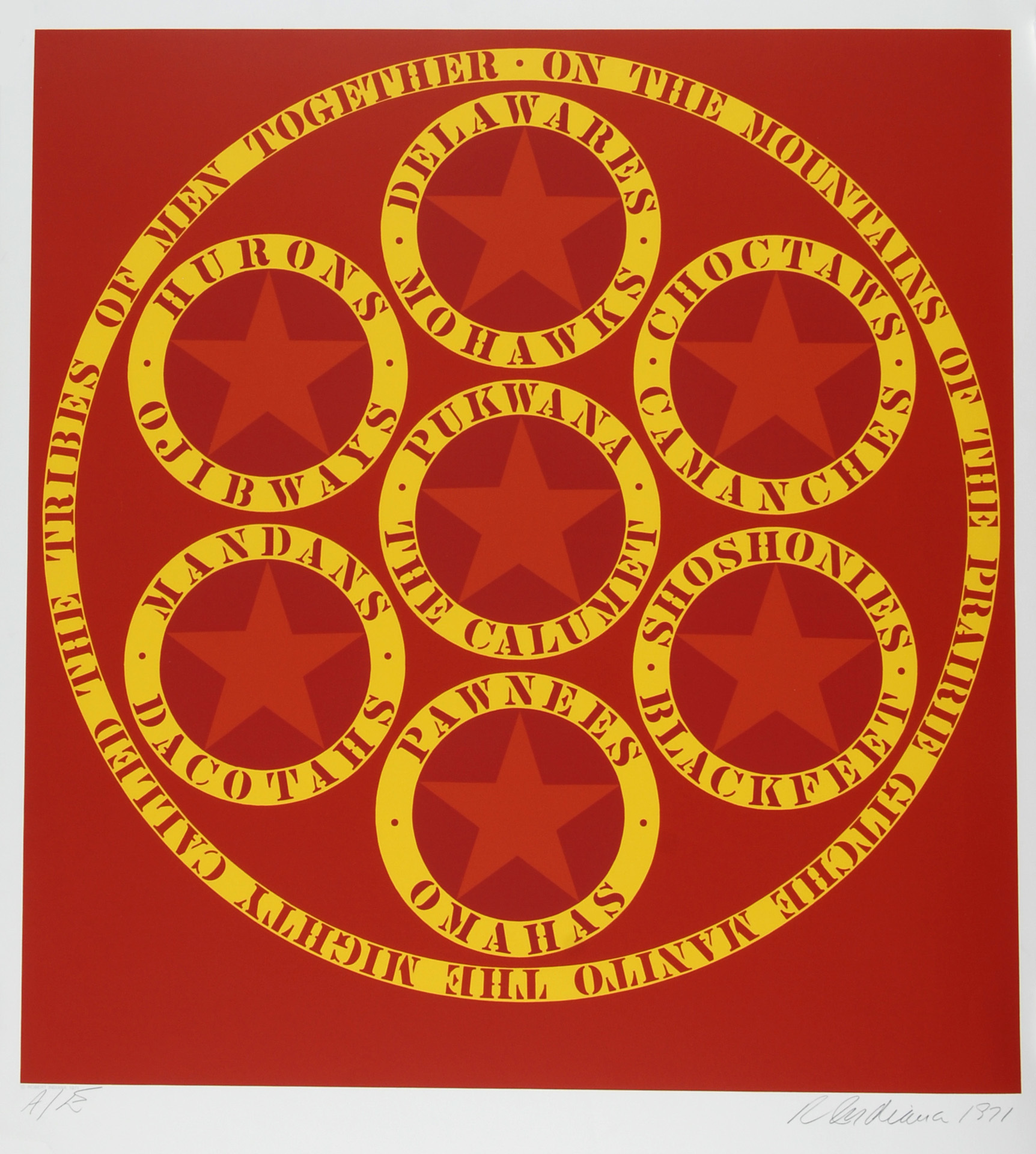 Robert Indiana, The Calumet, aus "Decade"