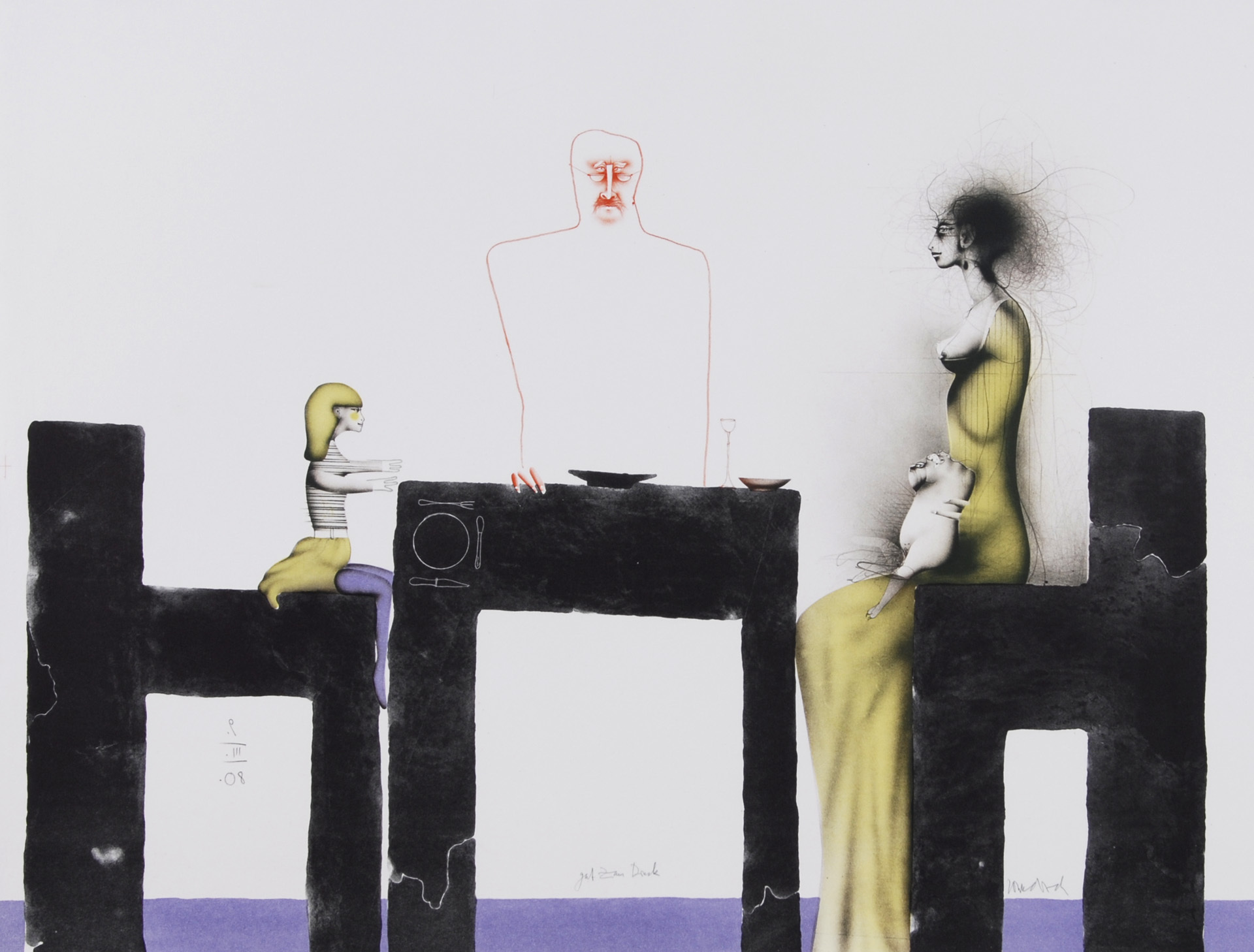 Paul Wunderlich, Selbst am 10.3.80