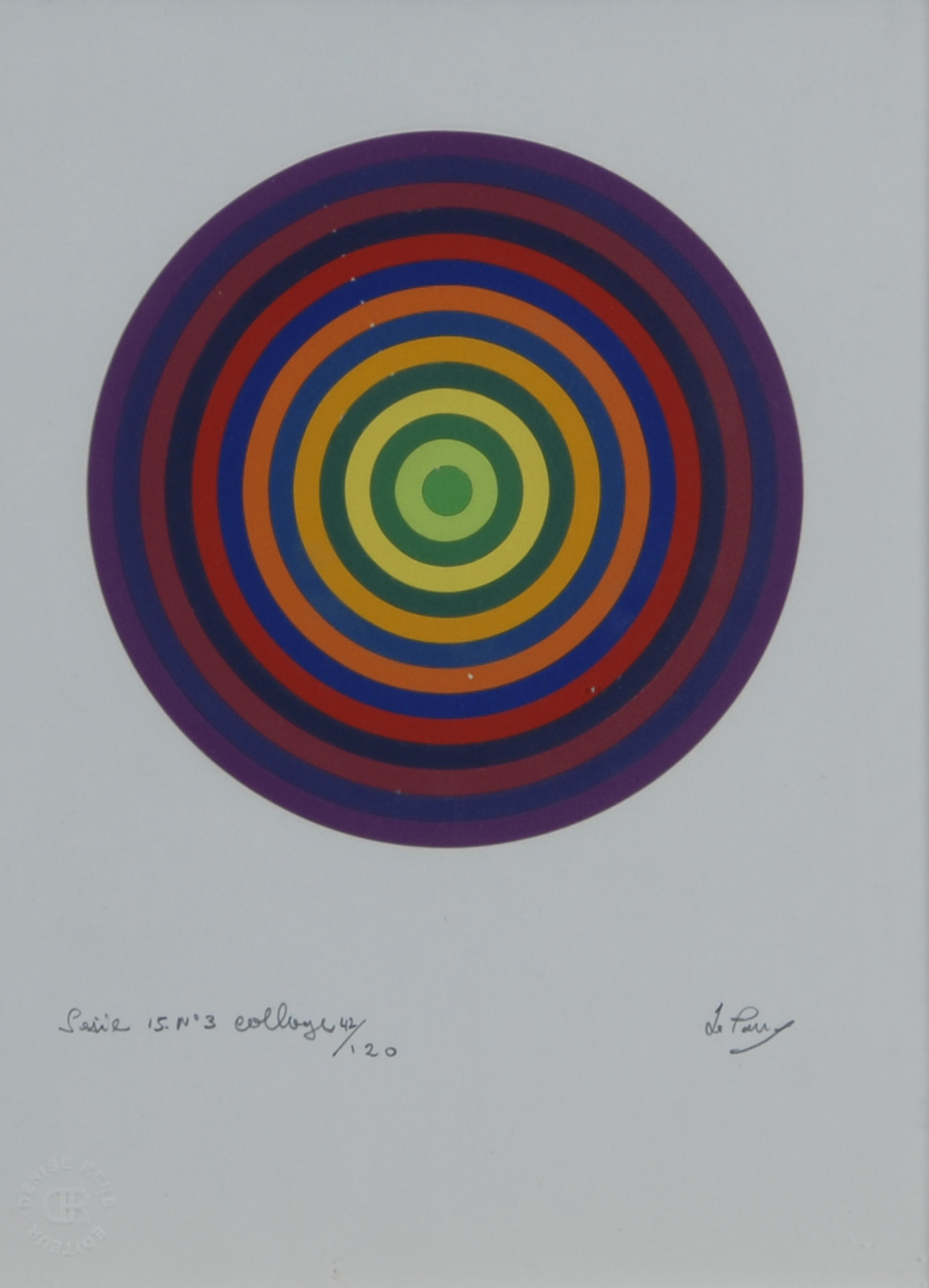 Julio Le Parc , Série 15, N°3 collage