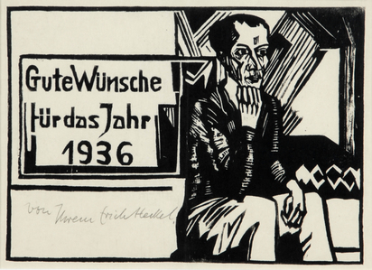 Neujahrskarte für das Jahr 1936