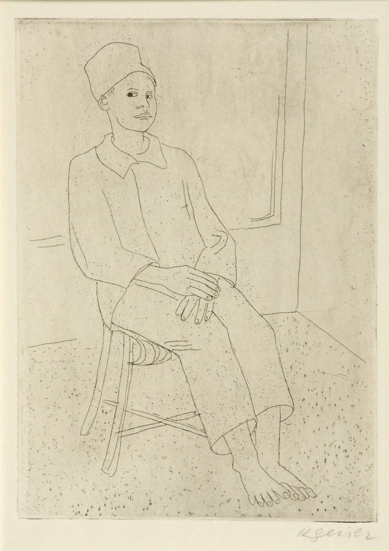 Karl Geiser, Daniel mit Zuavenmütze