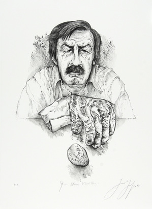 2 sheets: Selfportrait, 1981; Untitled