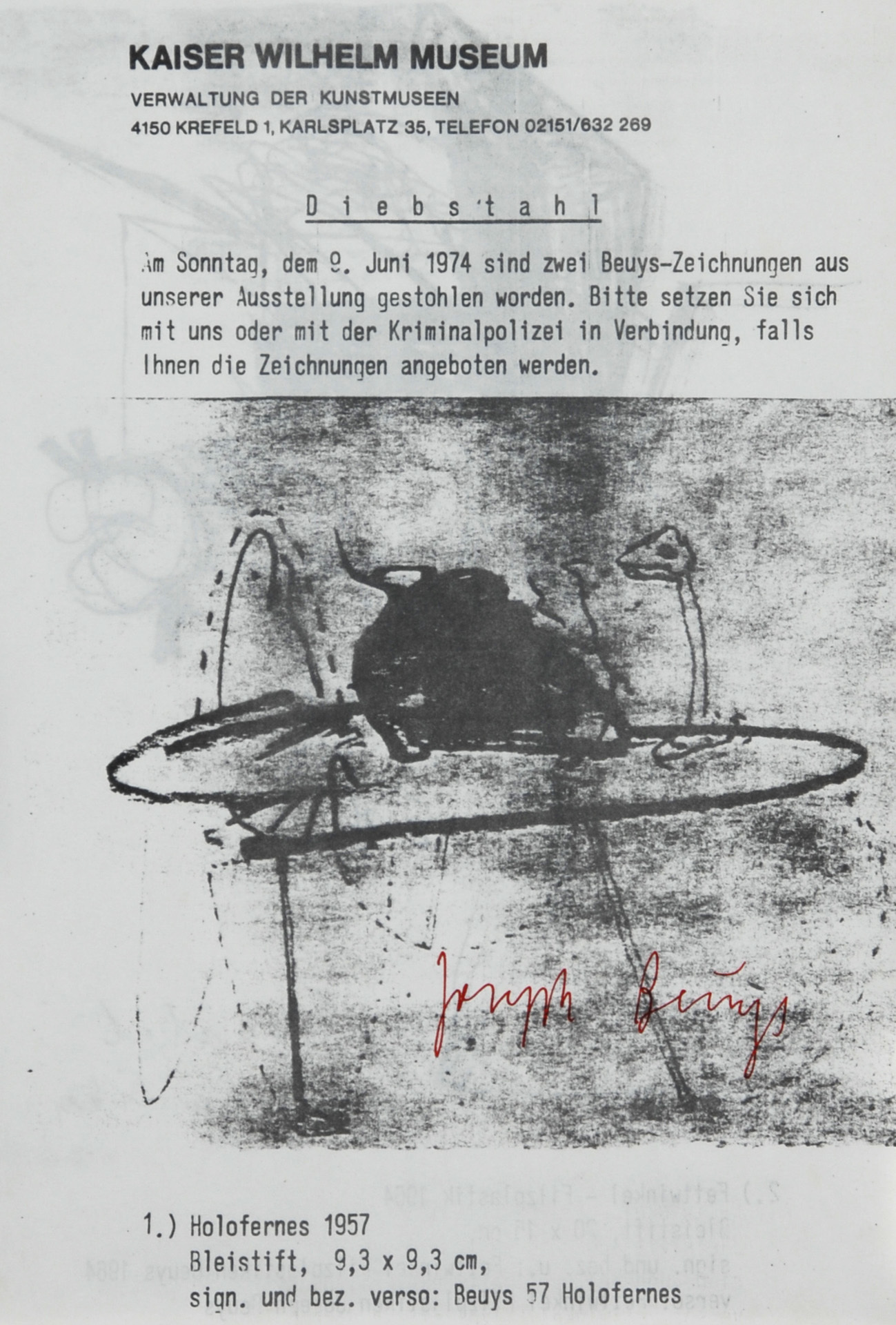 Joseph Beuys, 3 sheets: Besser heute aktiv, 1972; Diebstahl, 1974/77; Belfast, 1975