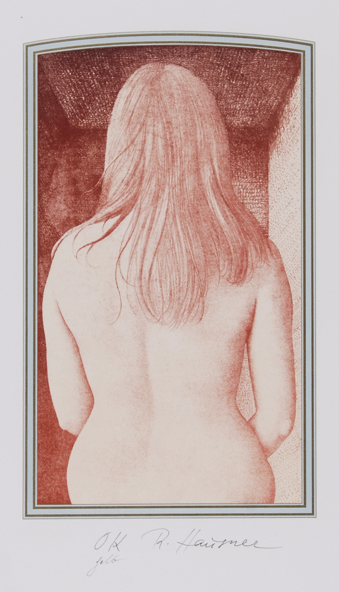 Rudolf Hausner, Female Nude from Behind