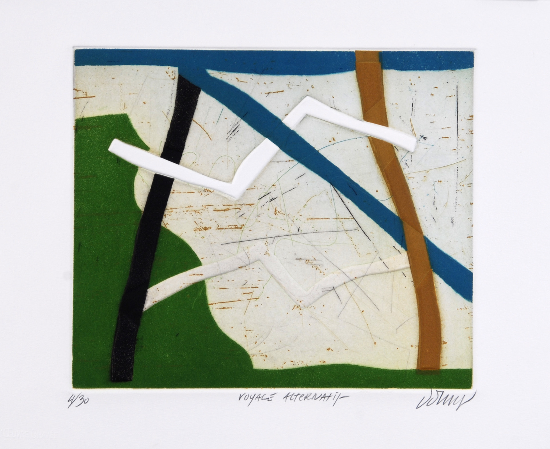 Bertrand Dorny, 2 sheets: Sans titre; Voyage alternatif