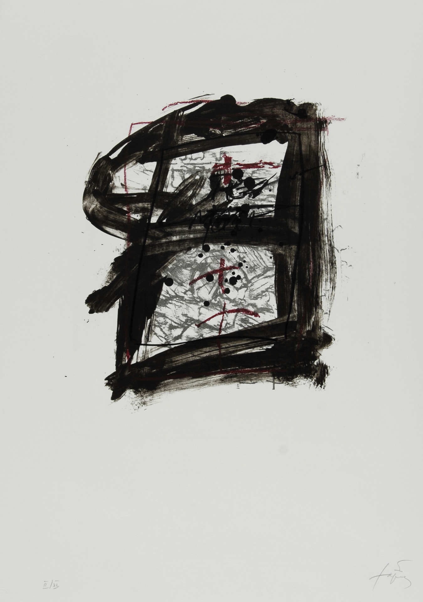 Antoni Tàpies, Blatt aus "Sinnieren über Schmutz"