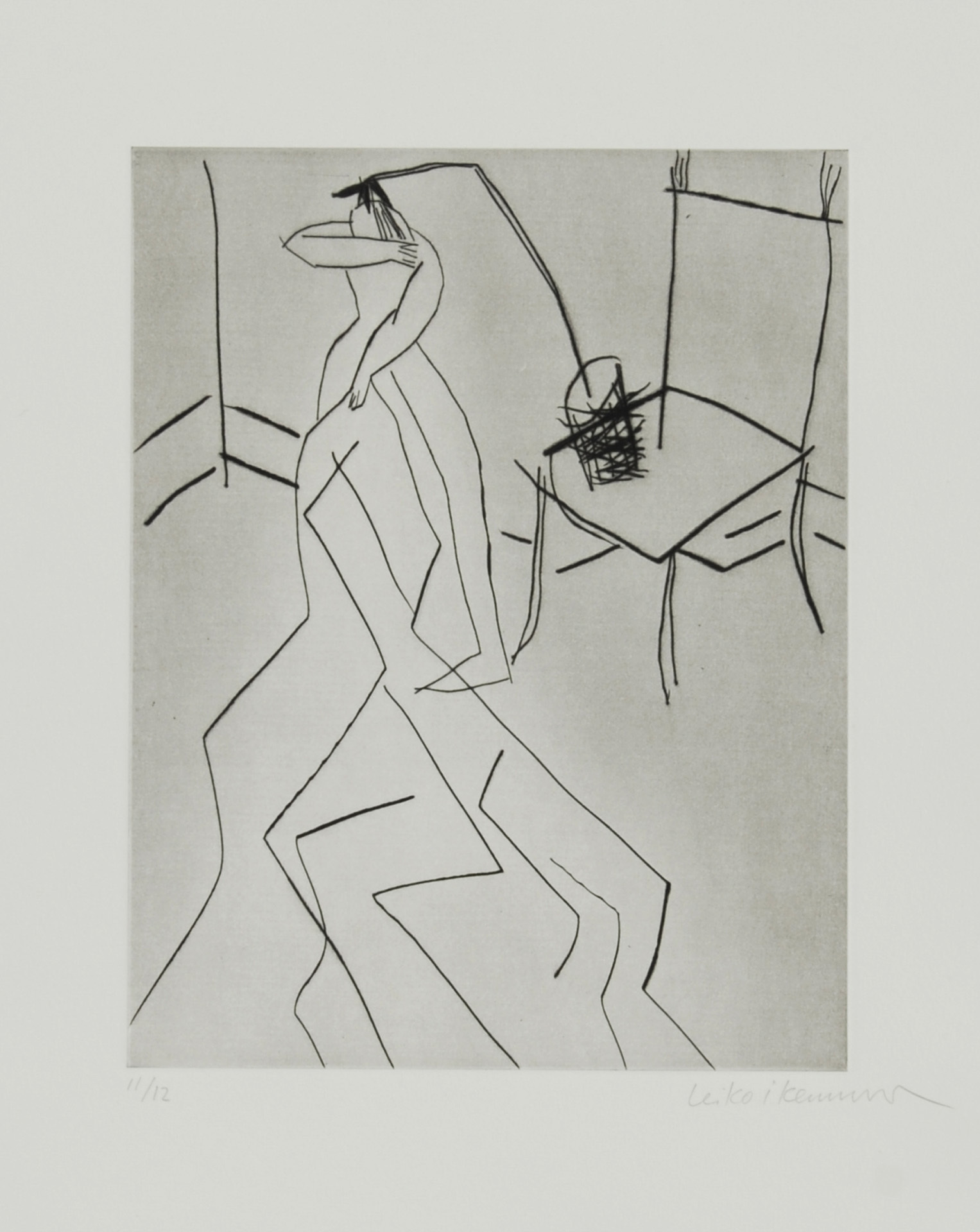 Leiko Ikemura, 4 sheets: Frau und Fuchs; Frau mit Stuhl; Seiltänzerin; Frauenporträt