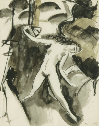 Femme nue allongée