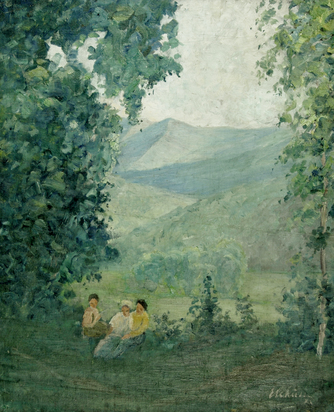 Landschaft mit Figuren