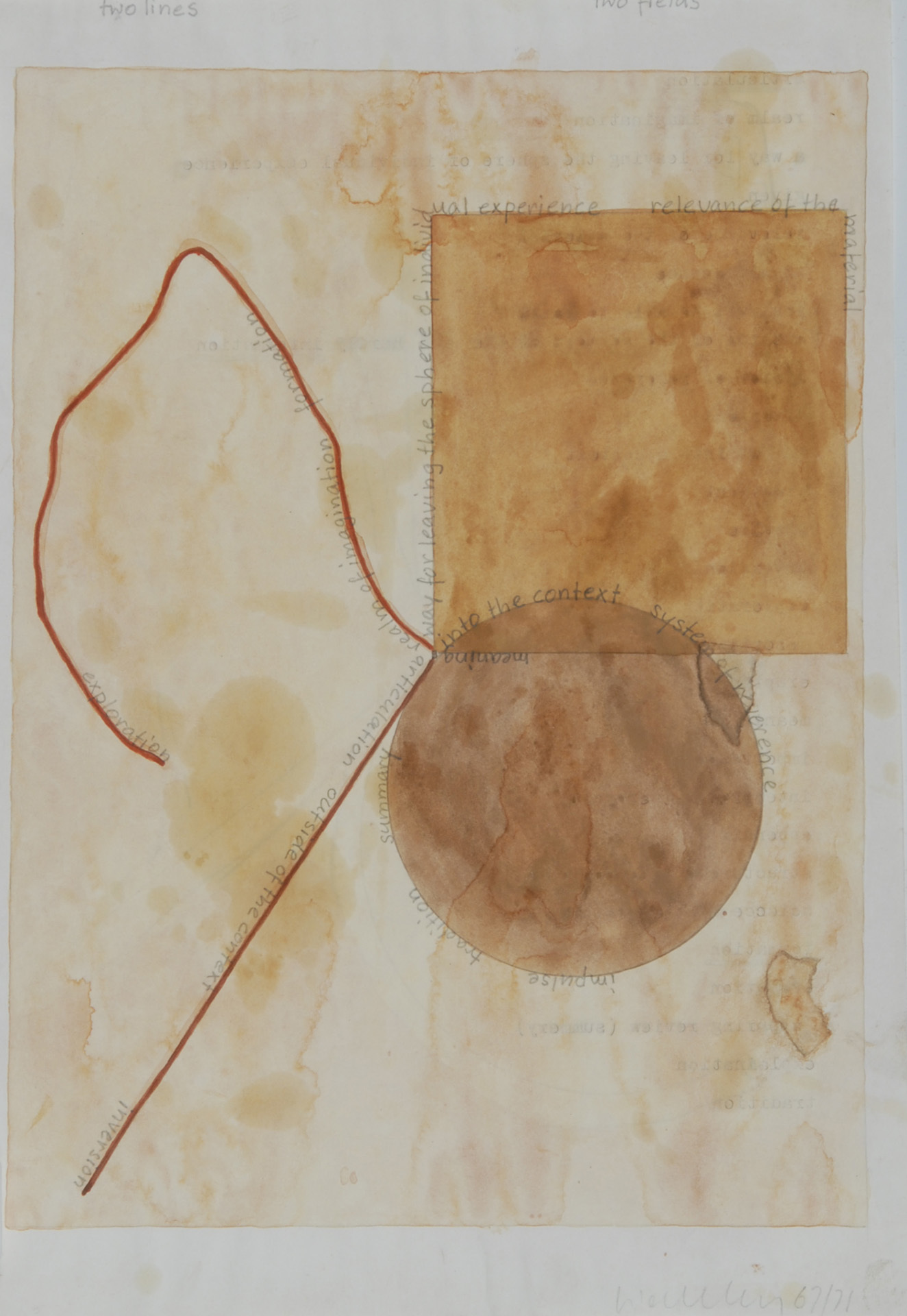 Franz Erhard Walther, two lines - two fields