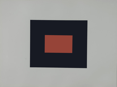 Orange Red with Dark Blue
