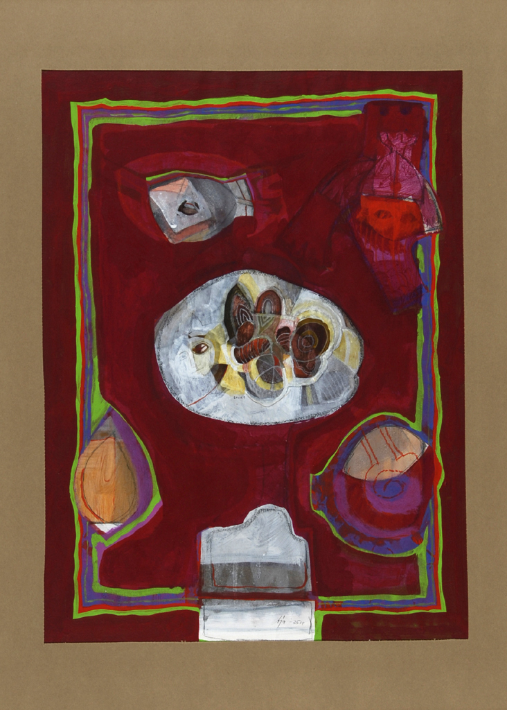 Aja Jskander Schmidlin, 2 drawings: Look; Untitled