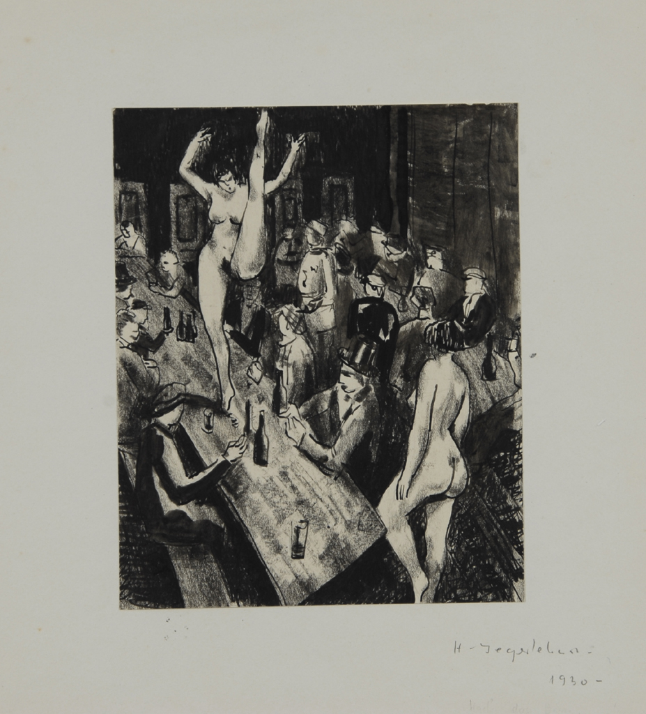Hans Gordon Jegerlehner, 2 sheets: Cabaretszene, 1930; Mann und Frau, 1929